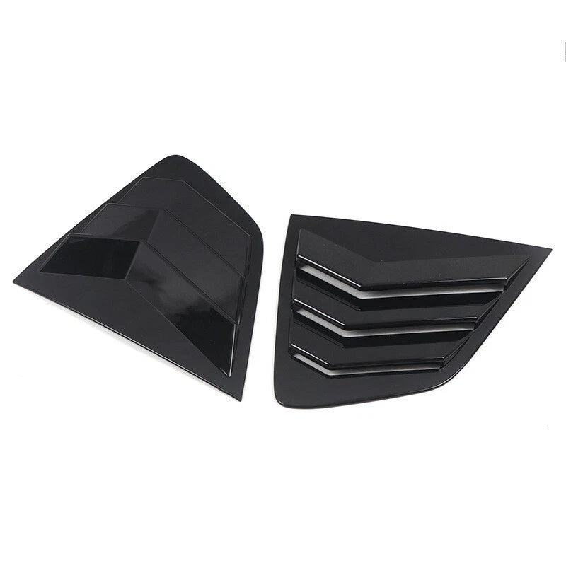 2 x Glossy Black Vent Scoop Louver Cover for Nissan Rogue (2014–2021)