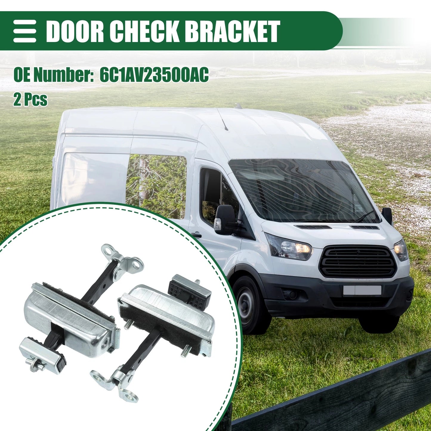 2 x Door Check Strap Assembly for Ford Transit MK7 (2006-2014)