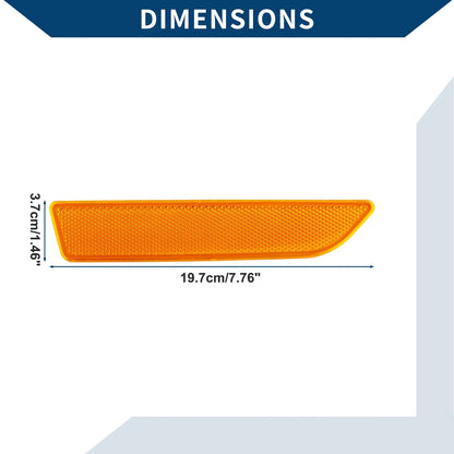 Bumper Reflector for BMW X3 2007-2010 Yellow 1 x Front Right