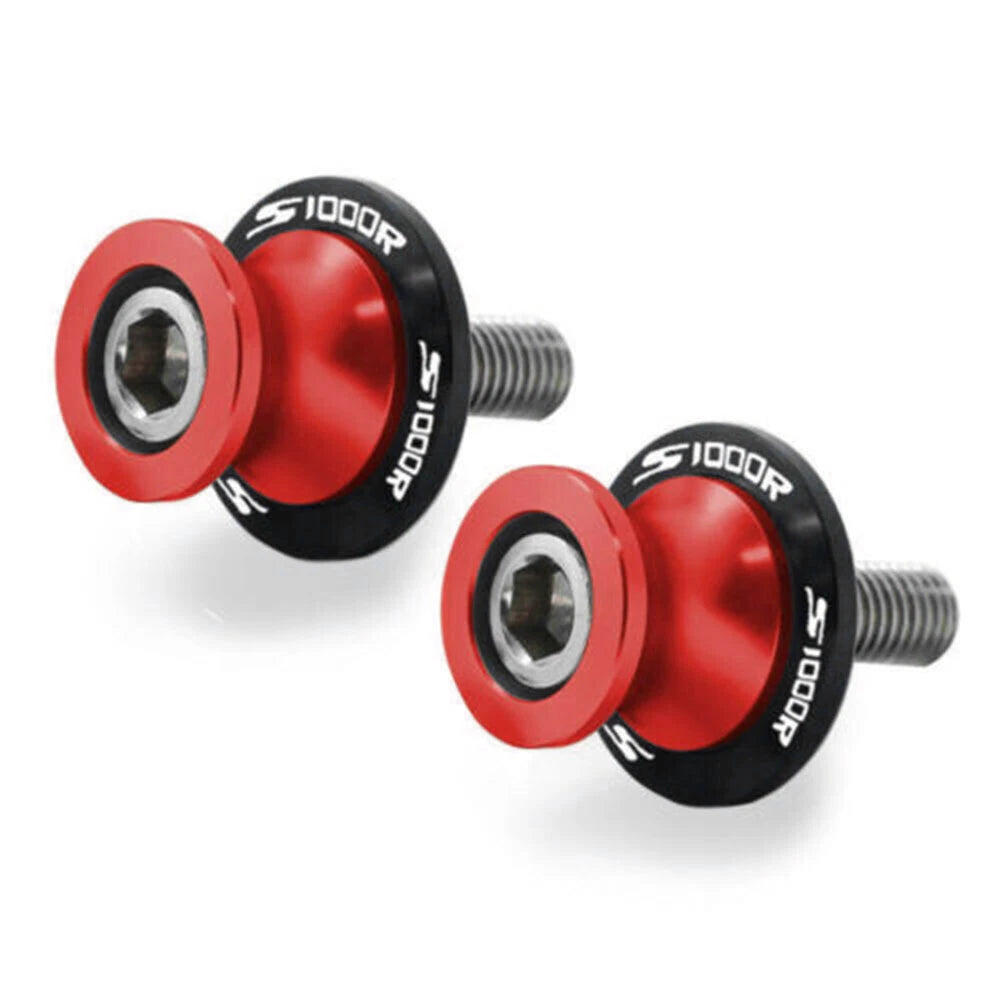 Swingarm Spools 2 x M8 Screws for BMW S1000R S1000RR (2014-2018) Red