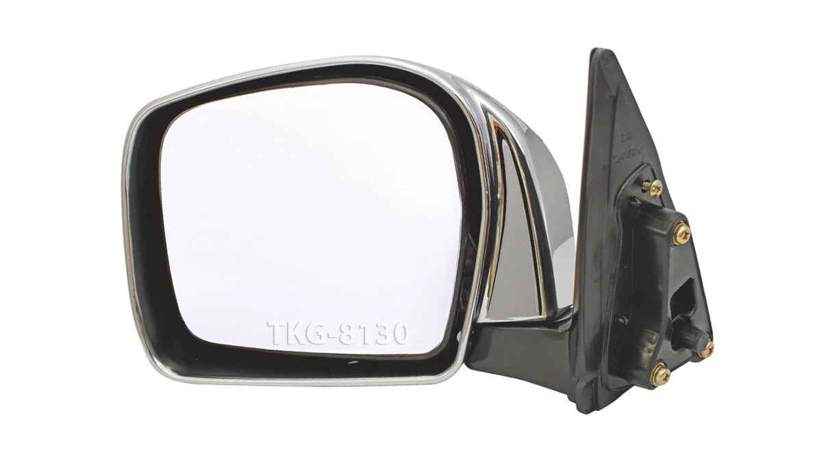 LH Manual Side View Mirror Chrome for Toyota Hilux MK4 MK5 (1998-2004)