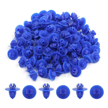100 Pcs Wheel Flare Trim Clips Blue for Toyota
