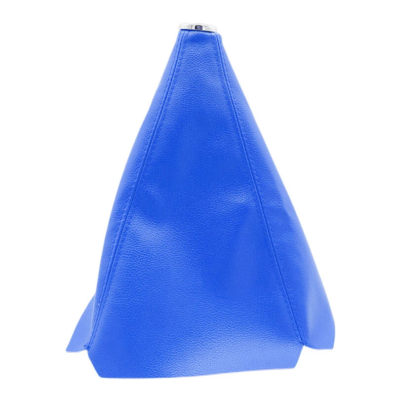 Blue PU Leather Gear Shift Knob Boot Cover for Car Shifter Gaiter