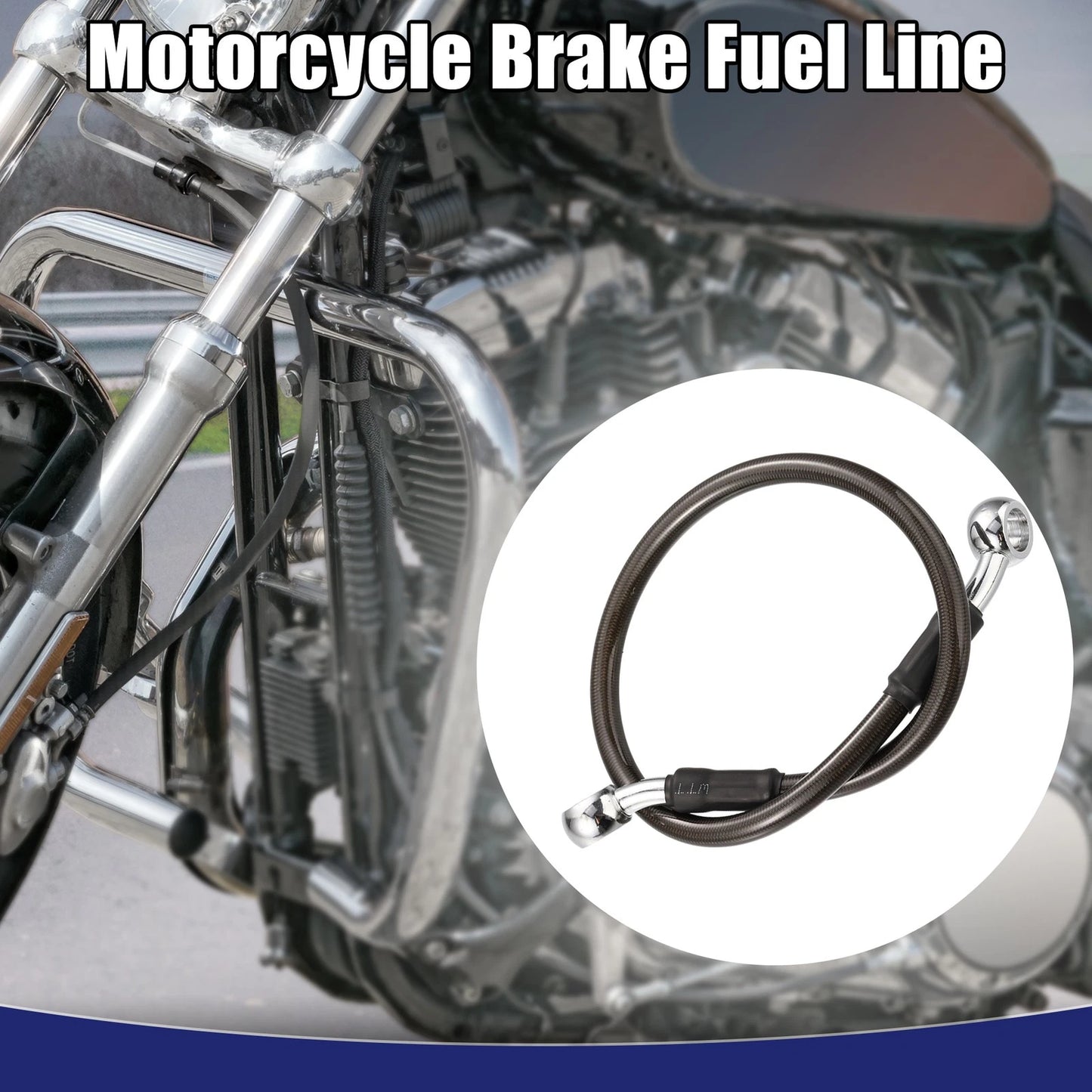 40cm Motorcycle Braided Brake Clutch Oil Hose Pipe for Universal Motorcycle