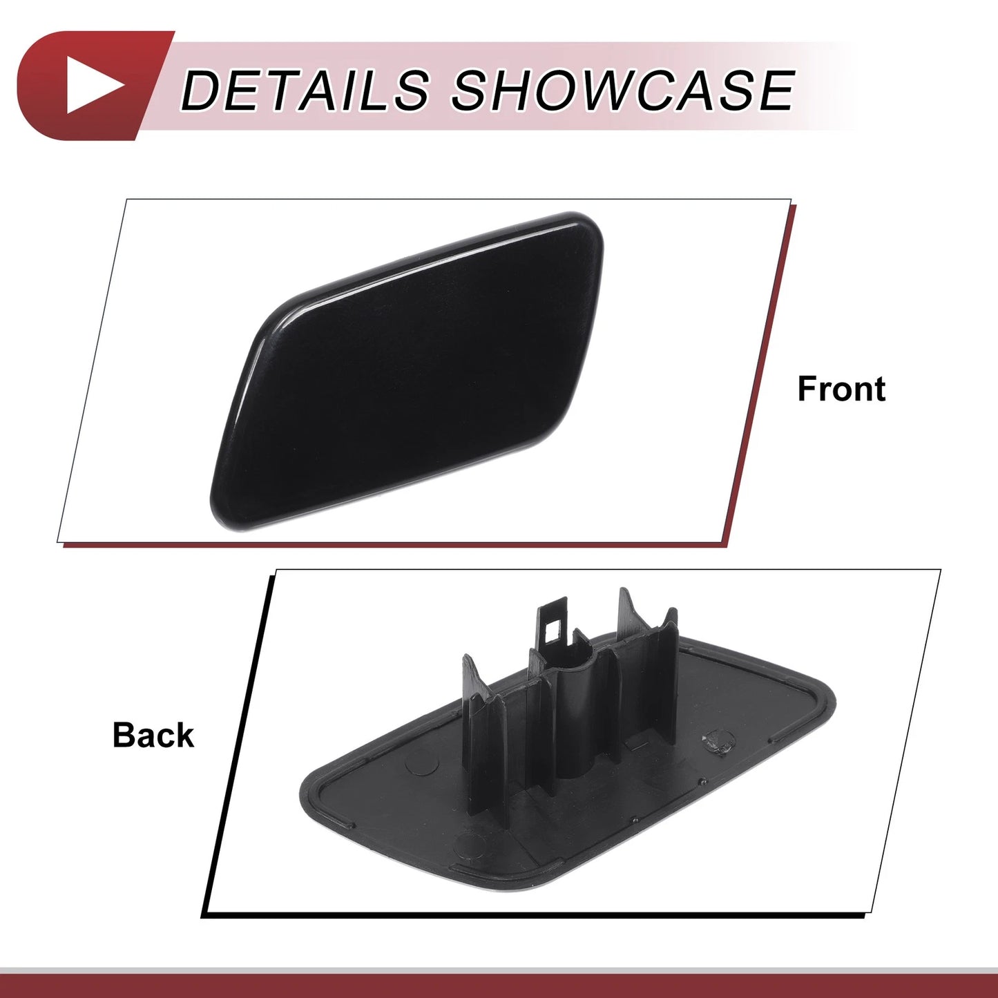 Front Left Washer Nozzle Cover for Subaru Forester (2018-2021) Black