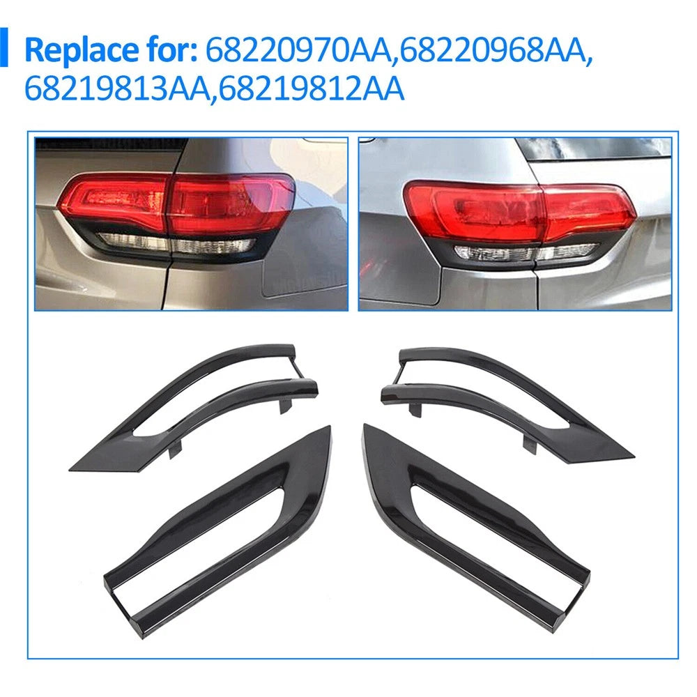 Gloss Black Tail Light Cover Trim for Jeep Grand Cherokee (2014-2021)