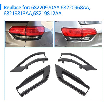 Gloss Black Tail Light Cover Trim for Jeep Grand Cherokee (2014-2021)