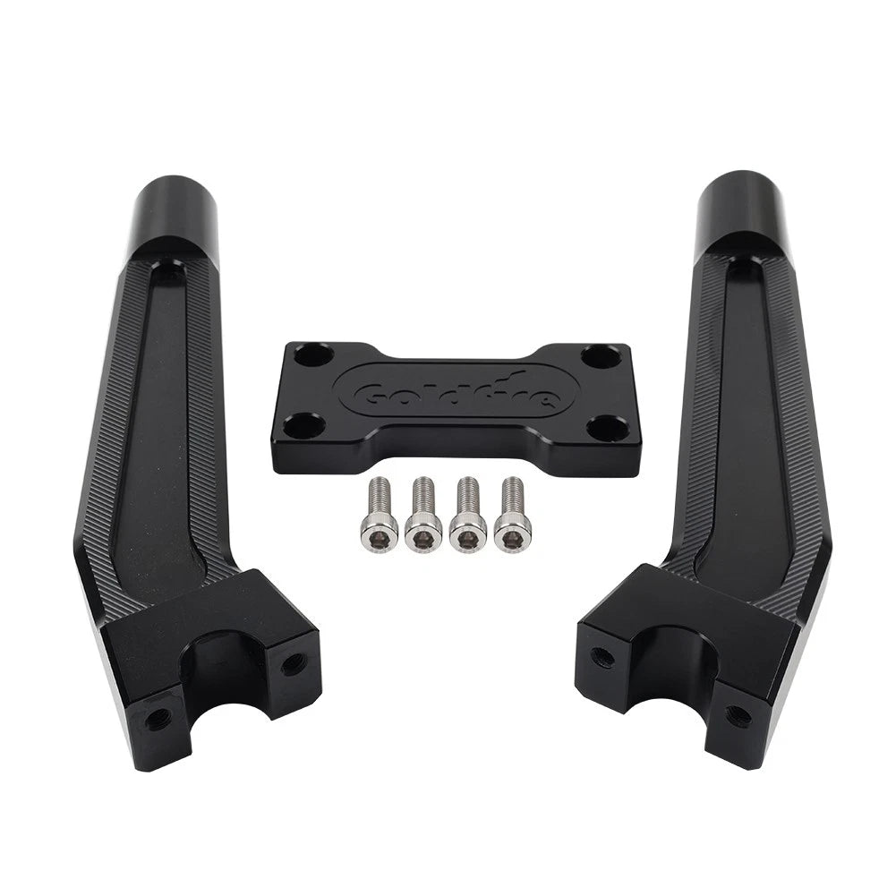 Black 10" Pullback Handlebar Risers Clamp for Harley 1" Handlebar