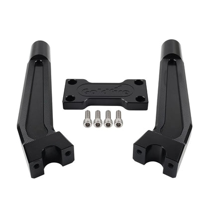 Black 10" Pullback Handlebar Risers Clamp for Harley 1" Handlebar