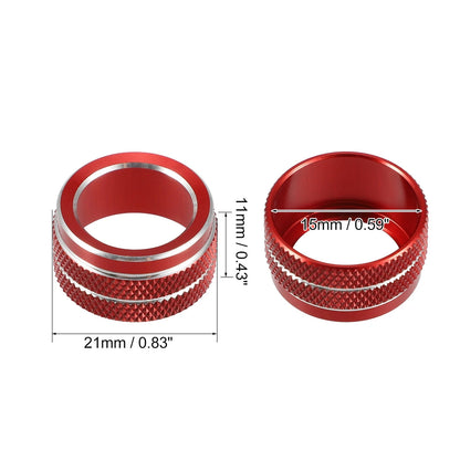 Mirror Switch Knob Cover Ring Decoration for Toyota Red