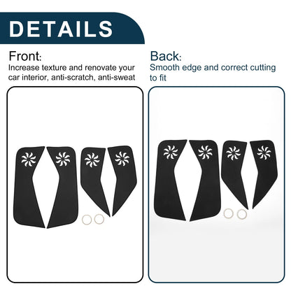 Car Door Anti Kick Pad Sticker Protector for Ford Escape (2013-2015) Black 1 Set