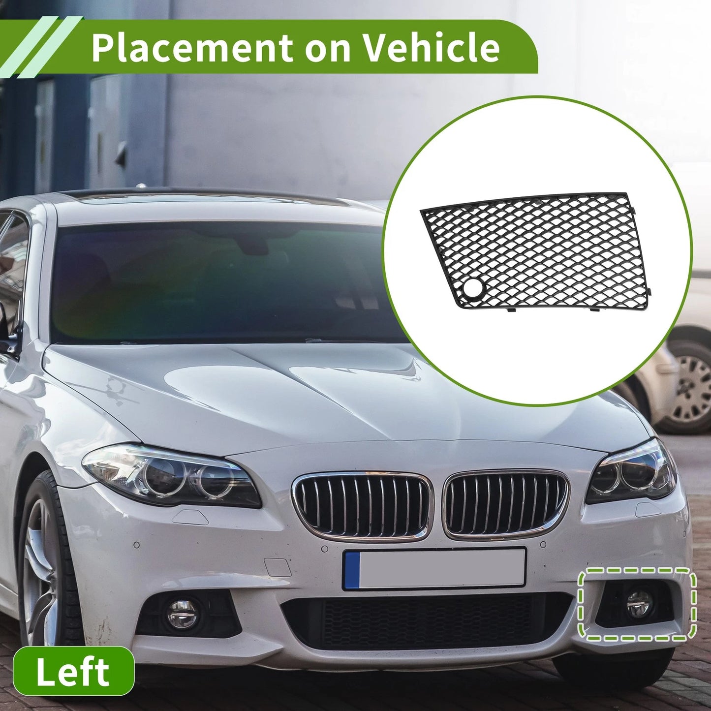 Front Left Fog Light Grill for Mercedes Benz GL63 AMG (2013-2019)