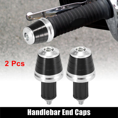 2 x 18mm Hand Grips Handlebar End Caps for Motorcycle