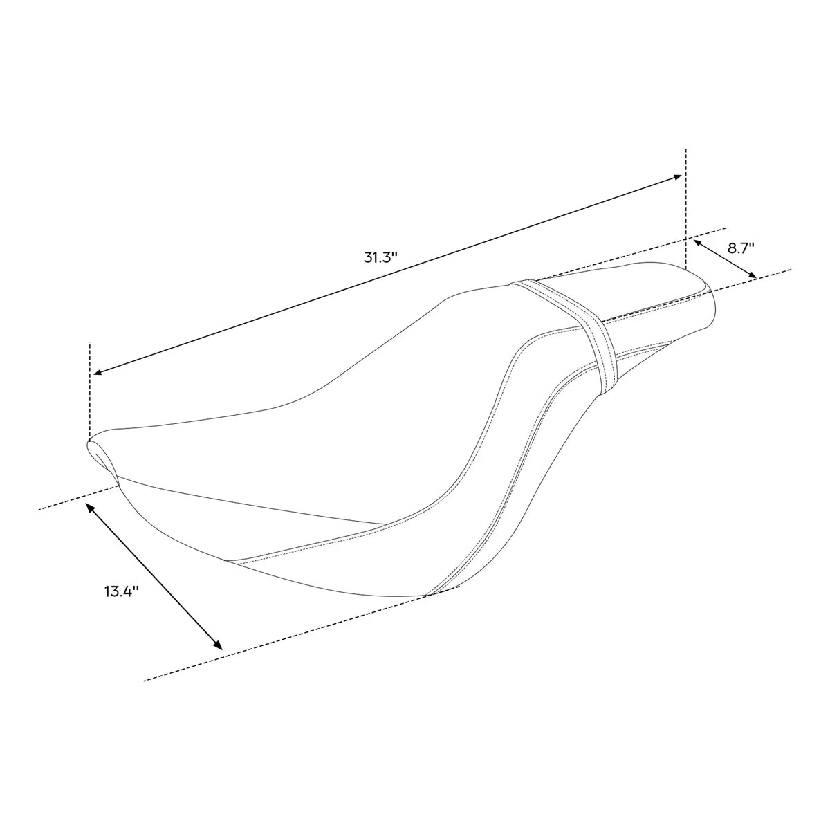 Driver Passenger Seat for Harley Softail Standard Street Bob (2018-2025)