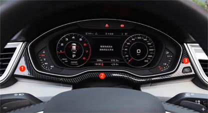 Carbon Fiber Dashboard Panel Cover Trim for Audi Q5 (2018-2022)