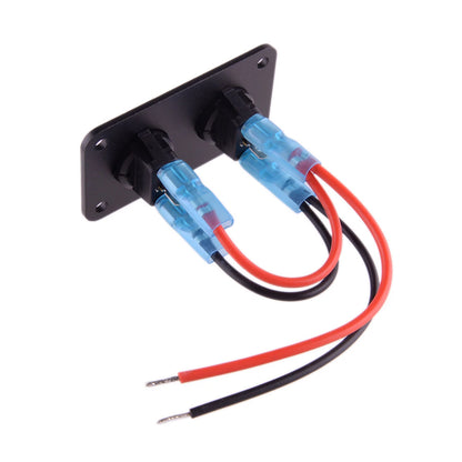 Mini Rocker Toggle Switch Panel with Blue LED Light for Car RV Truck
