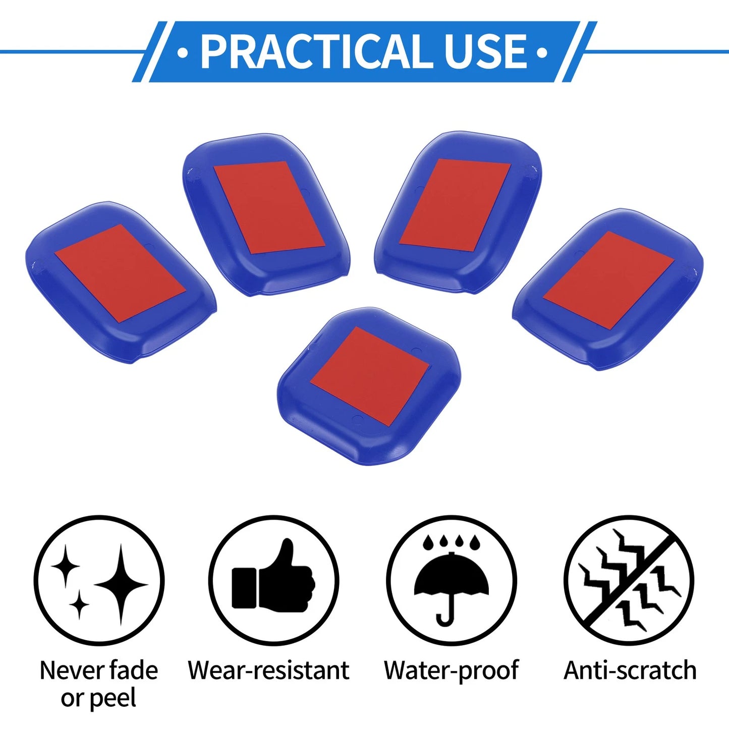 5 Pcs Door Bowl Cover Trim for Jeep Wrangler JL (2018-2022) - ABS Deep Blue