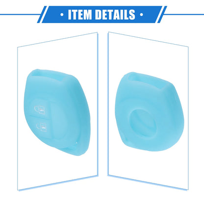 Remote Key Fob Case Cover for Suzuki 2 Button Silicone Blue