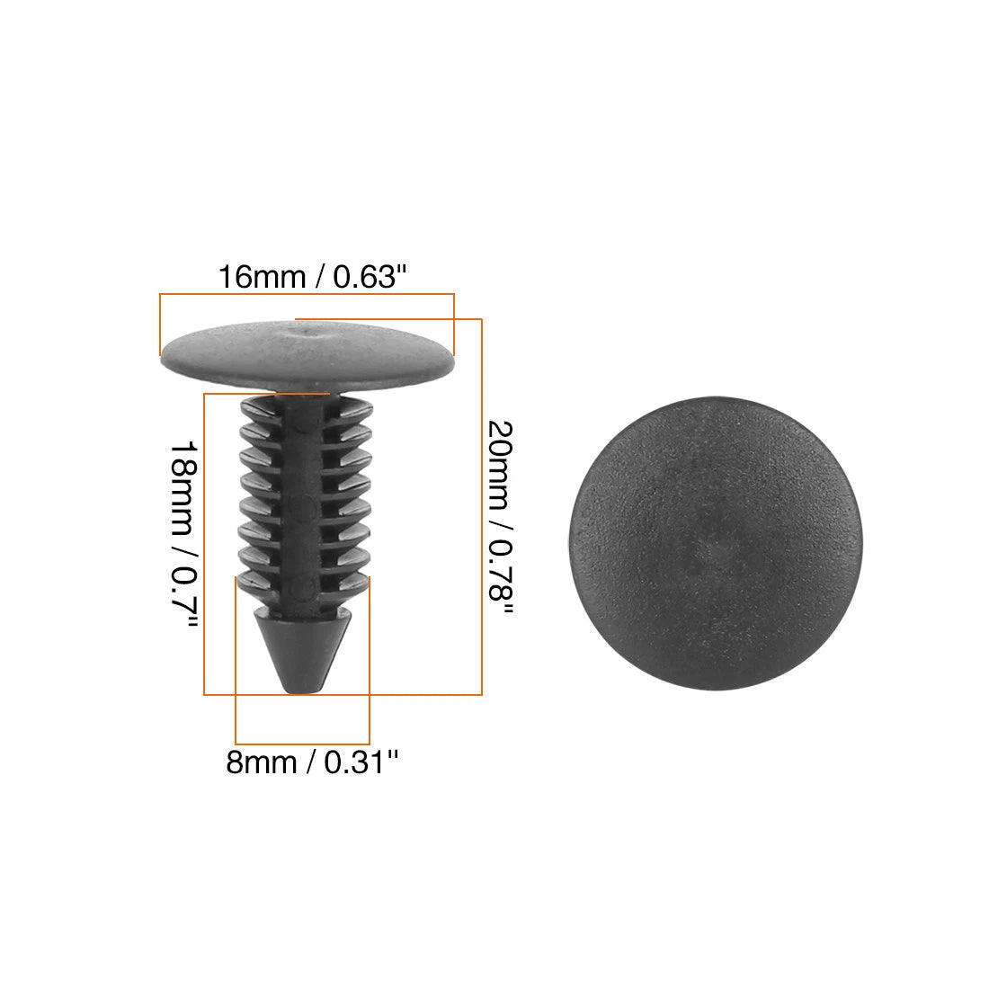40pcs Plastic Bolt Rivets Trim Panel Clips for Honda