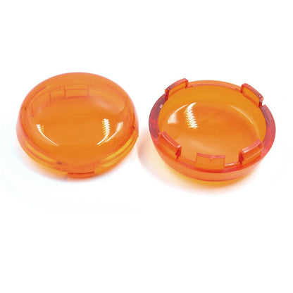 4 x 60mm Dia Orange Plastic Turn Light Cover for Harley XL883 48 Dyna Softail