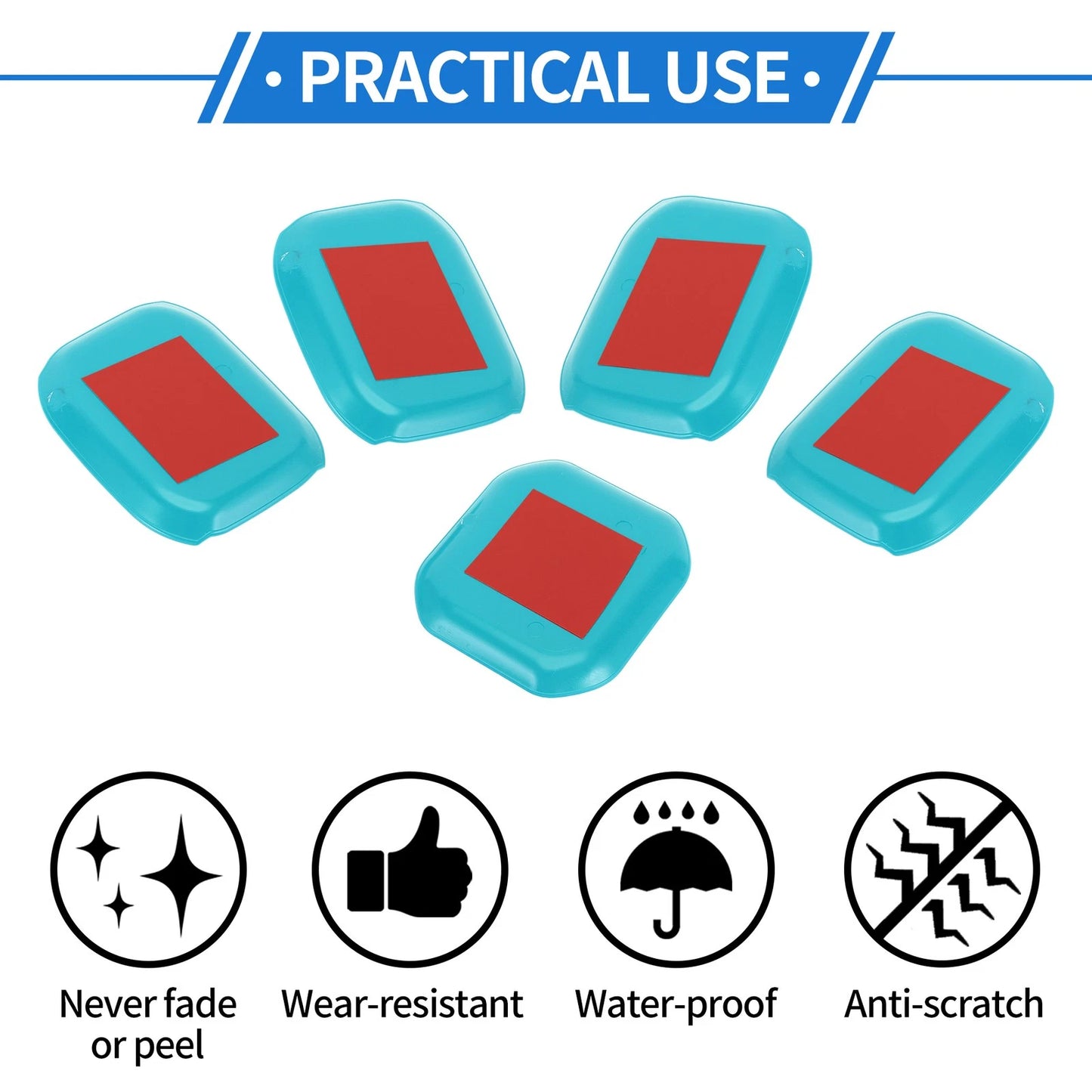 5 Pcs Door Bowl Cover Trim for Jeep Wrangler JL (2018-2022) ABS Light Blue