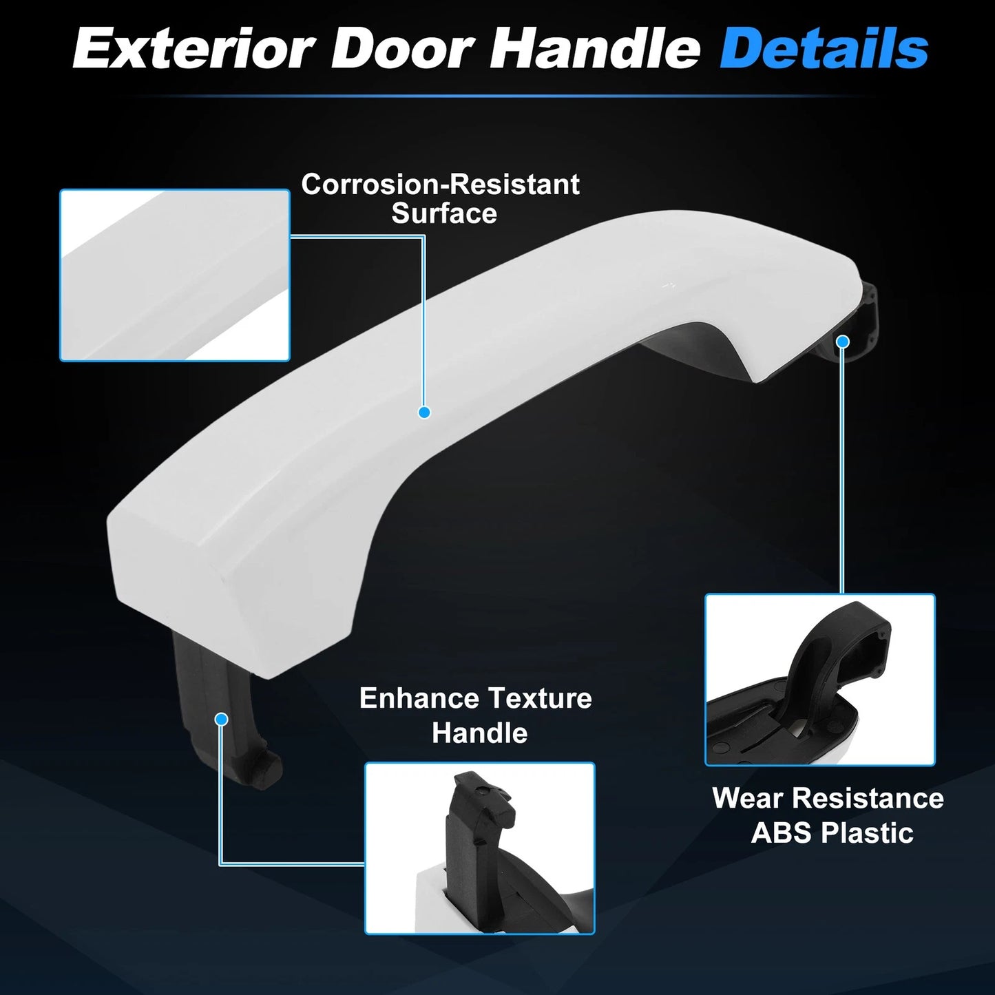 Rear Left Exterior Door Handle for Chevrolet Silverado