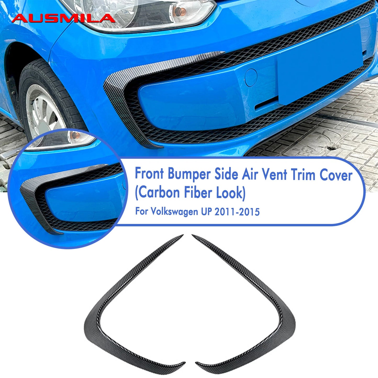 Front Bumper Side Air Vent Trims for Volkswagen Up (2011-2015)