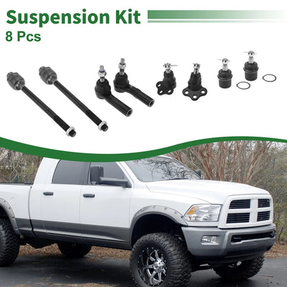 8 x Front Inner Tie Rod Ends & Ball Joint for Dodge Dakota (1987 - 2005)