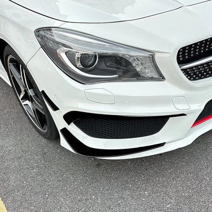6 x Gloss Black Front Bumper Side Air Vent Trims for Benz GLA C117 (2013-2015)