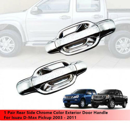 2 x Rear Chrome Door Handles for Isuzu Dmax (2003-2011)