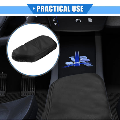 Driver Center Console Pad for Toyota Camry (2018-2022) Black Faux Leather