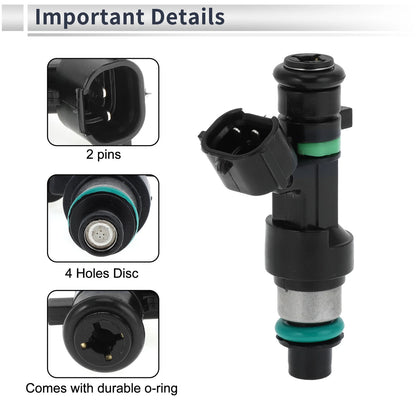 Fuel Injector No.FBY1070 for Nissan Sentra 1.8L (2000-2002) 1 Pc Black