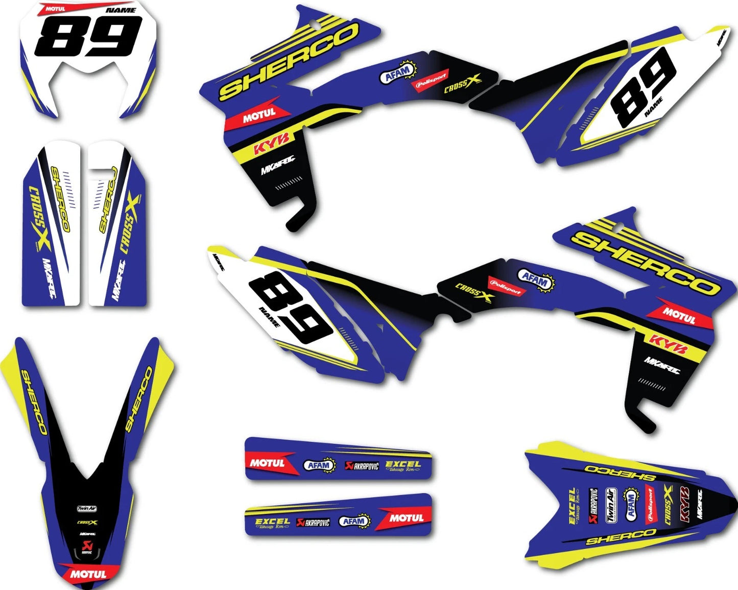 Premium Sherco Graphics Athens Style Sticker Kit for SE (2013-2016)