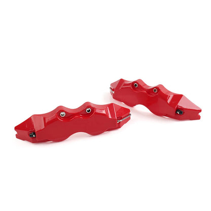 3D Style Red Disc Brake Caliper Covers Set for Universal Large Size Cars