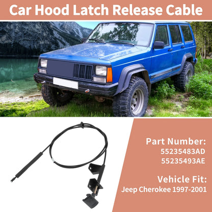 Hood Latch Release Cable for Jeep Cherokee 1997-2001 (1997-2001)