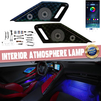 Door Sound Speaker Cover Trim with RGB Lights for Corvette C8 (2019-Present)
