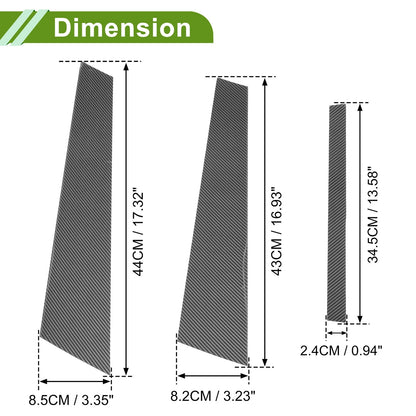6 Pcs Door Pillar Window Trim for BMW 5-Series Carbon Fiber Black (2011-2017)