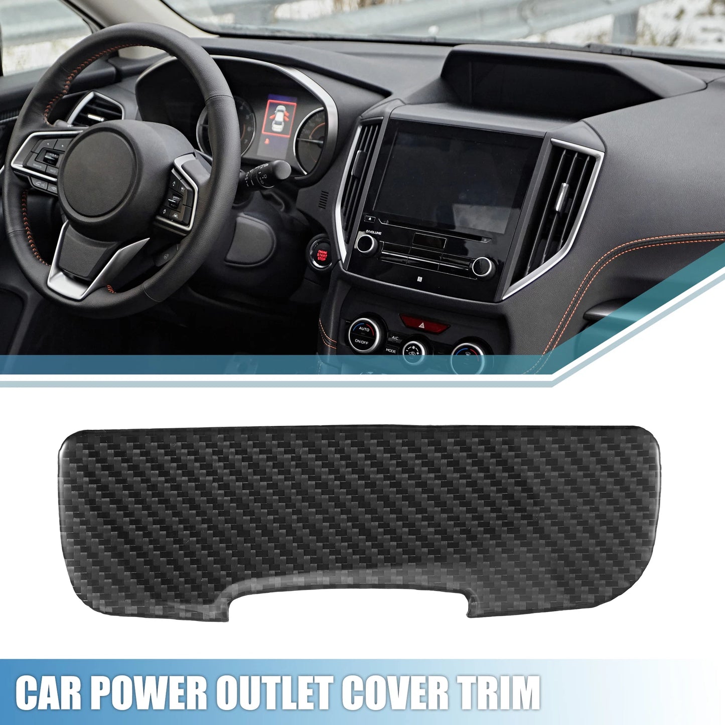 Power Outlet Cover for Chevy Corvette C5 (1998-2004) Carbon Fiber Pattern Black