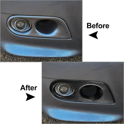 Carbon Fiber Black Front Fog Light Frame Covers for BMW E46 M3 (2001-2006)
