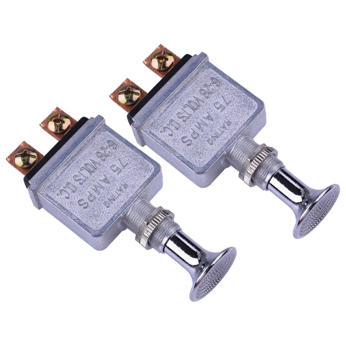 2 x 75 Amps Heavy Duty Push Pull On-Off Switch for Universal Vehicles