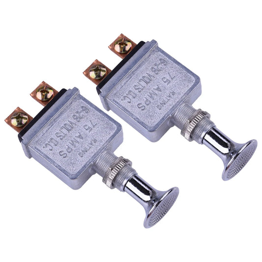 2 x 75 Amps Heavy Duty Push Pull On-Off Switch for Universal Vehicles