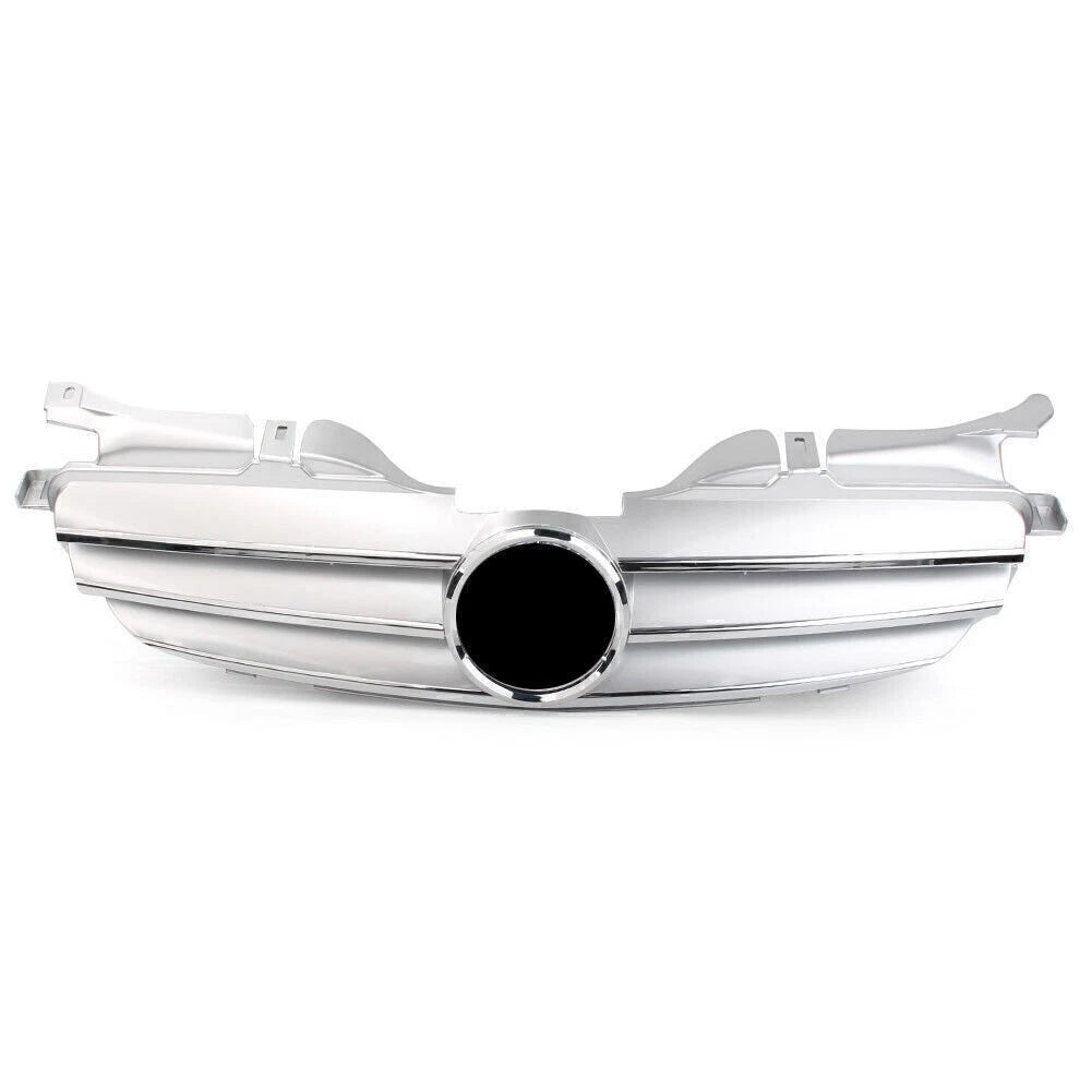 Silver 3-PIN Upper Front Grill for Mercedes Benz R170 W170 SLK Class (1998-2004)
