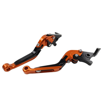 Orange Extendable Brake Clutch Levers for BMW F650GS (2002-2007)