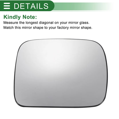 Right Side White Mirror Glass w/ Back Convex for Ford Maverick (2022-2023)