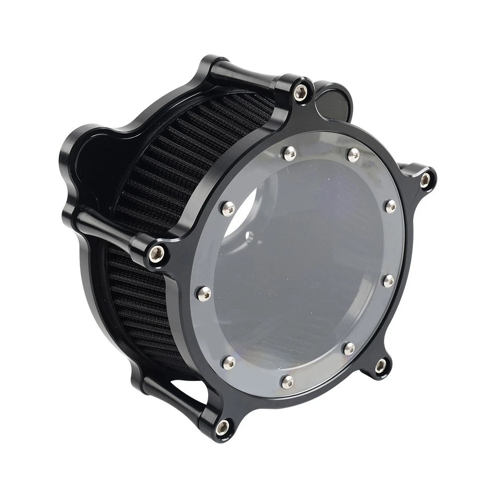 Black Air Cleaner Intake Filter for Harley Dyna, Street Bob, Electra, Road Glide (2006-2023)