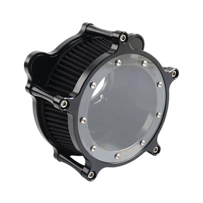Black Air Cleaner Intake Filter for Harley Dyna, Street Bob, Electra, Road Glide (2006-2023)