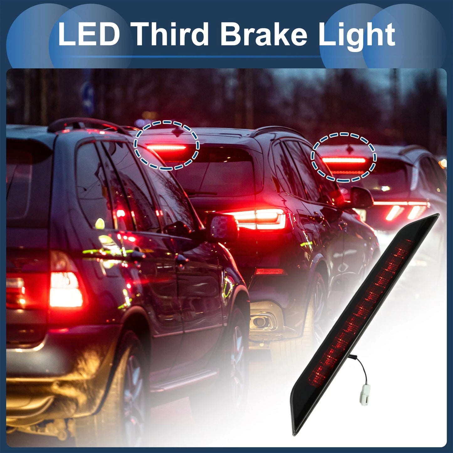 LED Third Brake Light for Nissan X-Trail T31 (2008-2013) Black Housing
