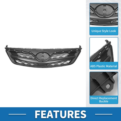 Black Front Hood Bumper Grille for Toyota Corolla (2010)