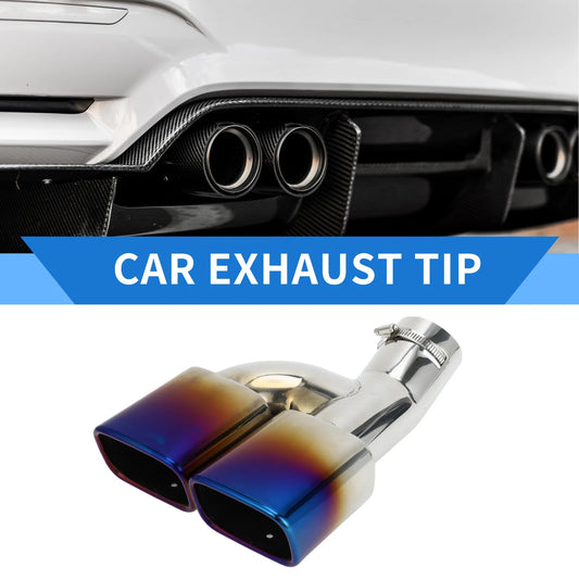 1 Pc Square Curved Dual Exhaust Tip 2.4" Inlet for Toyota Noah/Voxy (2007-2022)