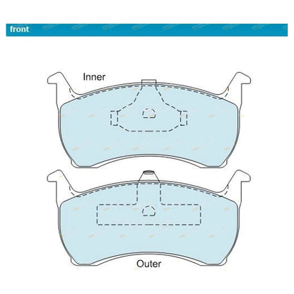 GCT Front Disc Brake Pad Set for Falcon Fairmont Fairlane (1988-2000)